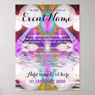 Fantasy Rave Event Customisable Poster Template #1