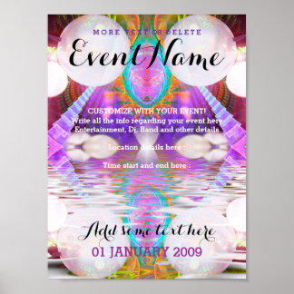 Fantasy Rave Event Customisable Poster Template #1