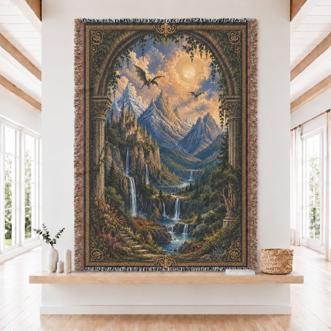 Fantasy Reader Gift Woven Throw Blanket  (Creator Uploaded)