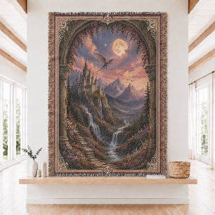Fantasy Reader Gift Woven Throw Blanket