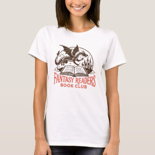 Fantasy readers book club dragon and book T-Shirt