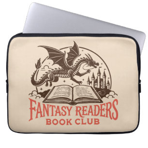 Fantasy readers book club laptop sleeve