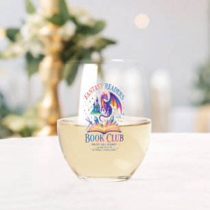 Fantasy Readers Book Club.... Stemless Wine Glass