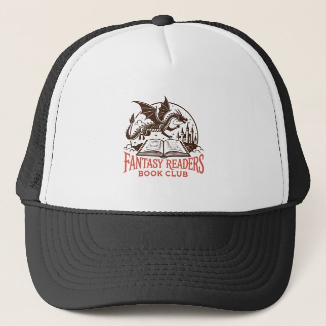 Fantasy readers book club trucker hat (Front)