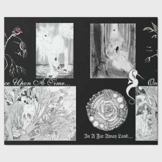 Fantasy Realm and Fairytale Calligraphy Art Wrapping Paper