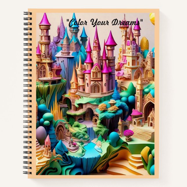 "Fantasy Realms Illustrated" Notebook (Front)