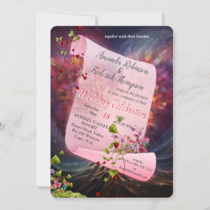 Fantasy Realms of Magic Scenery designs Invitation