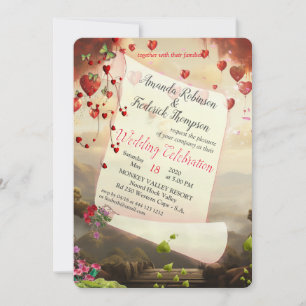 Fantasy Realms of Magic Scenery designs Invitation