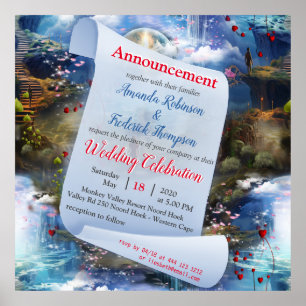 Fantasy Realms of Magic Scenery designs Poster