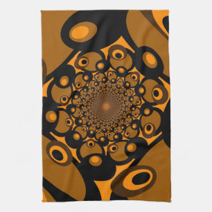 Fantasy Retro Art Nouveau Tea Towel