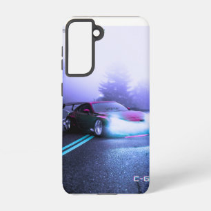 fantasy roadside sports car on galaxys21 case mate