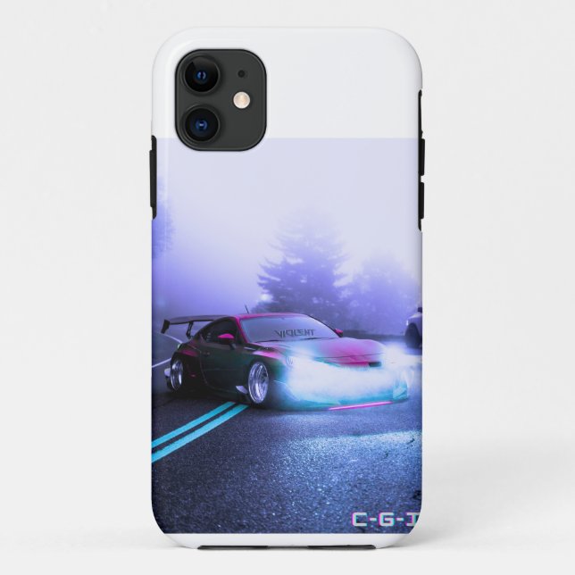 fantasy roadside sports car on iphone11 case mate  (Back)