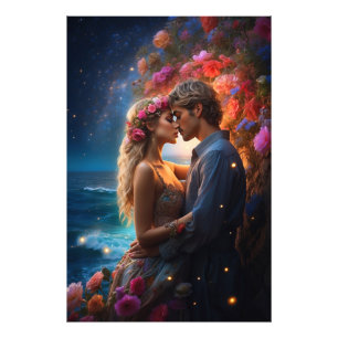 *~* Fantasy Romantic AP51 Moonlight Sea Photo Print
