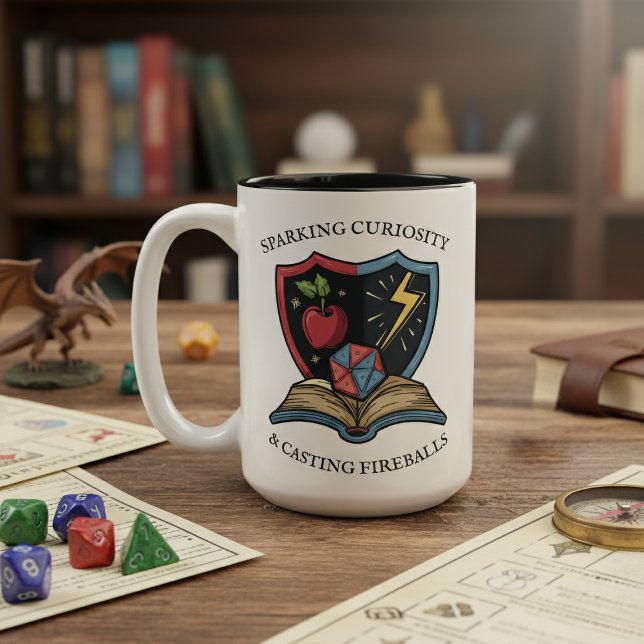 Fantasy RPG Teacher Thank You Two-Tone Coffee Mug (Creator Uploaded)