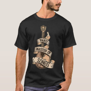 Fantasy RPG The Bard Cool Vintage Lute Tabletop RP T-Shirt