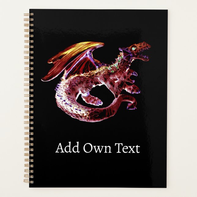 Fantasy Ruby Reds Dragon Planner (Front)