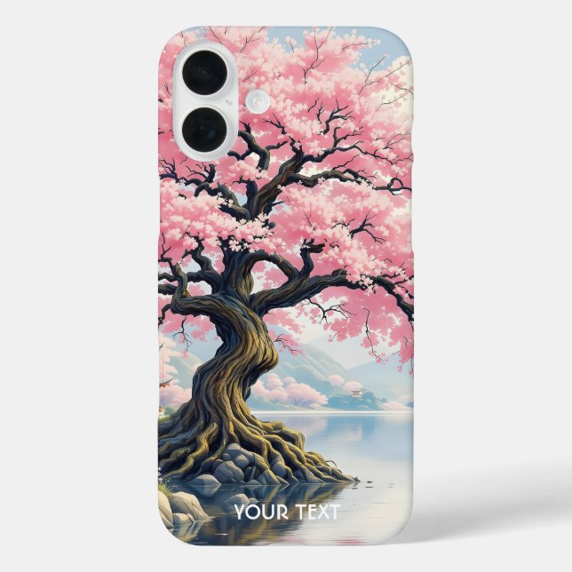 Fantasy Sakura Temples Lake Case-Mate iPhone Case (Back)