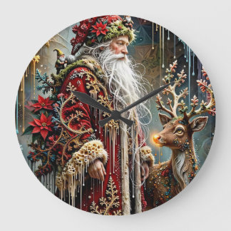 Fantasy Santa Large Clock