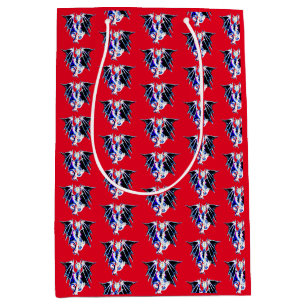 Fantasy Sea Beast Dragon Red Medium Gift Bag