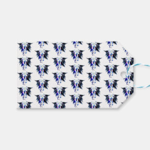 Fantasy Sea Beast Dragon White Gift Tags