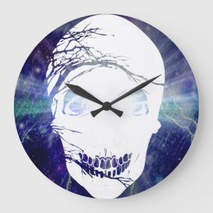 Fantasy Skull #2 Large Clock