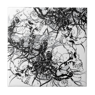 Fantasy Skulls Ceramic Tile