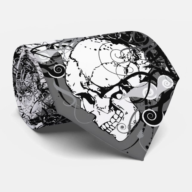 Fantasy Skulls Tie (Rolled)