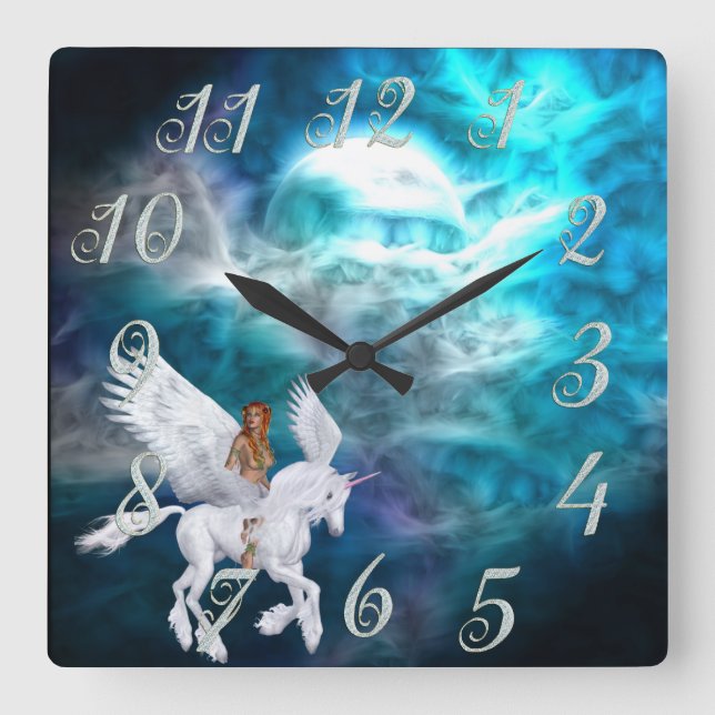 Fantasy Sky  Pegasus Wall Clock (Front)