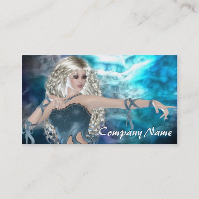 Fantasy Sky Siren Business Card (Front)