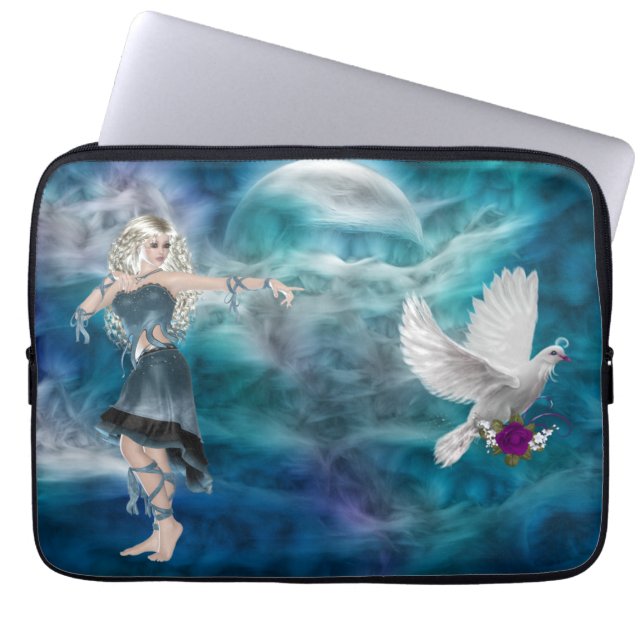 Fantasy Sky Siren Laptop Sleeve (Front)