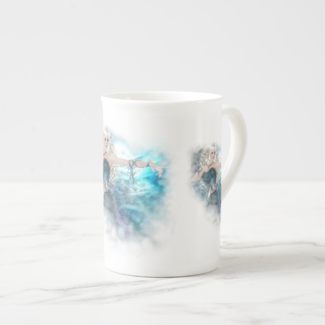 Fantasy Sky Siren Vignette Bone China Mug (Front Right)