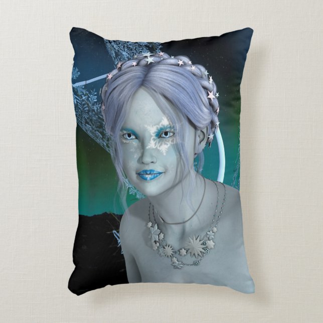 Fantasy Snow Fairy Decorative Cushion (Front(Vertical))