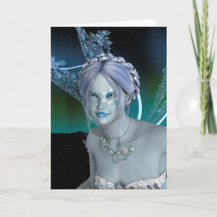 Fantasy Snow Fairy Holiday Card