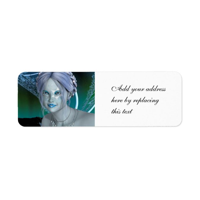Fantasy Snow Fairy Return Address Label (Front)