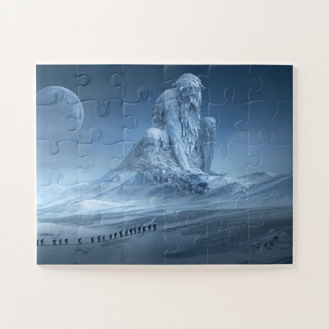 Fantasy Snow Iceman Sculpture Jigsaw Puzzle (Horizontal)