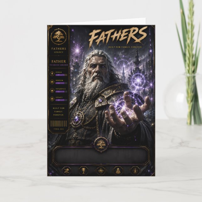 Fantasy Sorcerer Father Card (Front)
