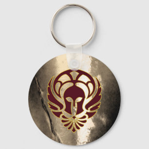 Fantasy Spartan Warrior Greek Metal Keychain