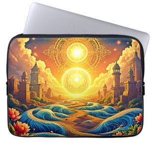 Fantasy Spiritual City Laptop Sleeve