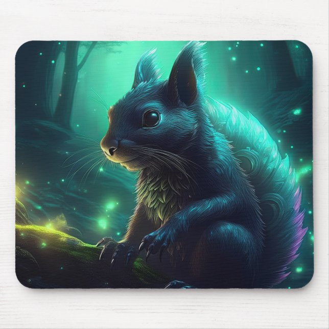 Fantasy Squirrel Mouse Pad (Front)