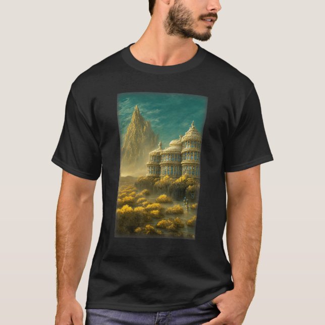 Fantasy Style Huge Ornate Home Apartament Building T-Shirt (Front)