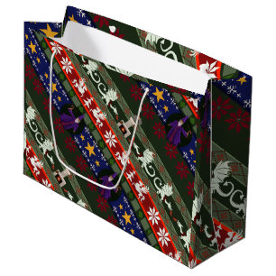 Fantasy Style Ugly Sweater Pattern Large Gift Bag