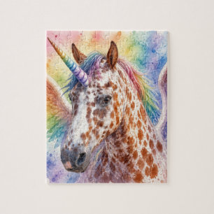 Fantasy Surreal Appaloosa Unicorn Pegasus Jigsaw Puzzle