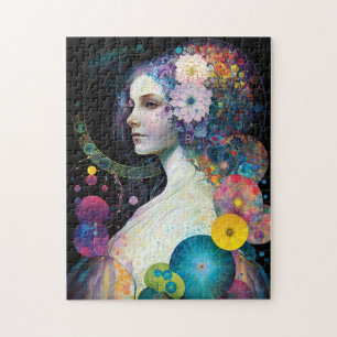 Fantasy Surreal Cosmic Woman Goddess Jigsaw Puzzle