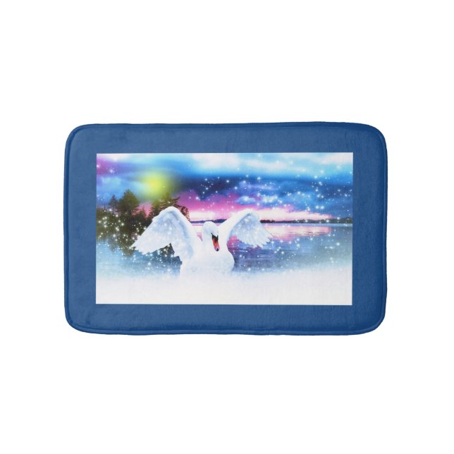 Fantasy Swan Bath Mat (Front)