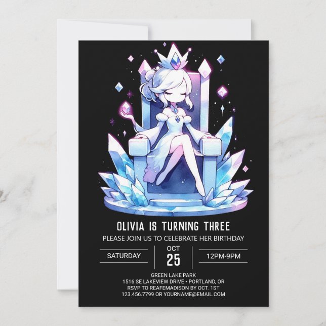 Fantasy Sweet Princess Birthday Invitation (Front)