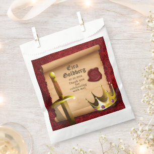 Fantasy Sword Crown Mediaeval Knight Bar Mitzvah Favour Bag