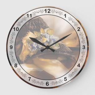 Fantasy - The widows bonnet Large Clock