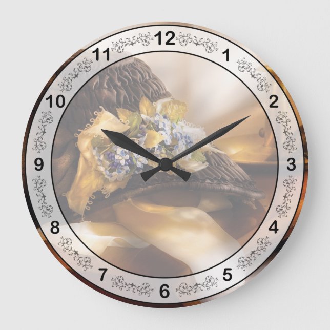 Fantasy - The widows bonnet  Large Clock (Front)