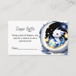Fantasy-Themed Dragon Baby Shower Diaper Raffle Enclosure Card