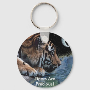 Fantasy Tiger & Moon Key Ring